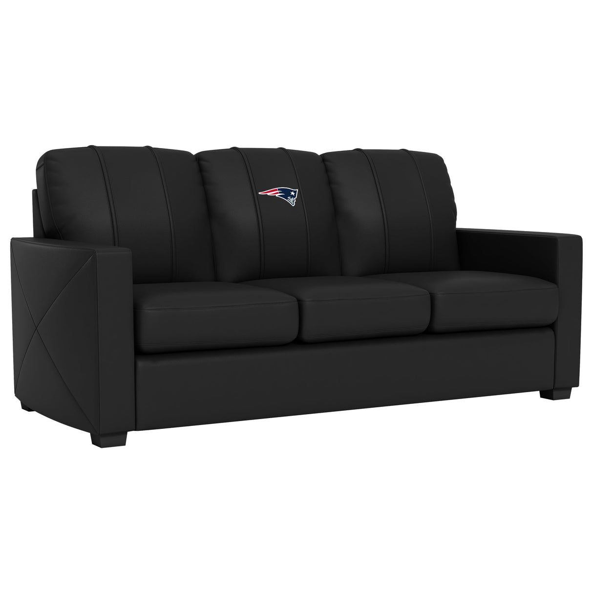 Silver Sofa with New England Patriots Primary Logo