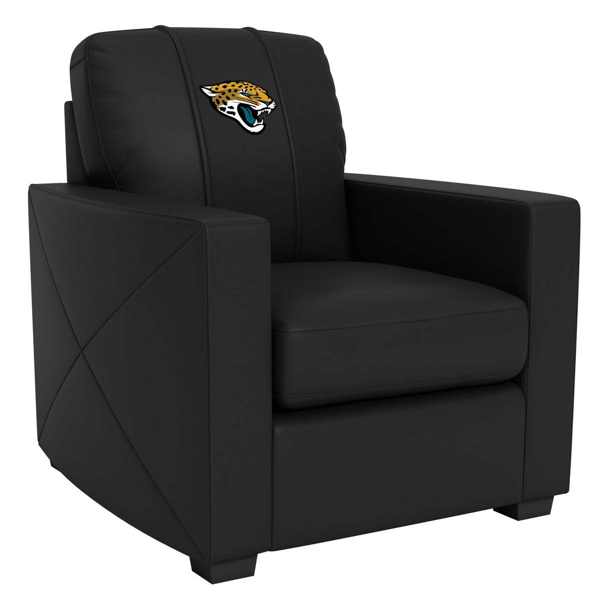 Silver Club Chair with Jacksonville Jaguars Primary Logo