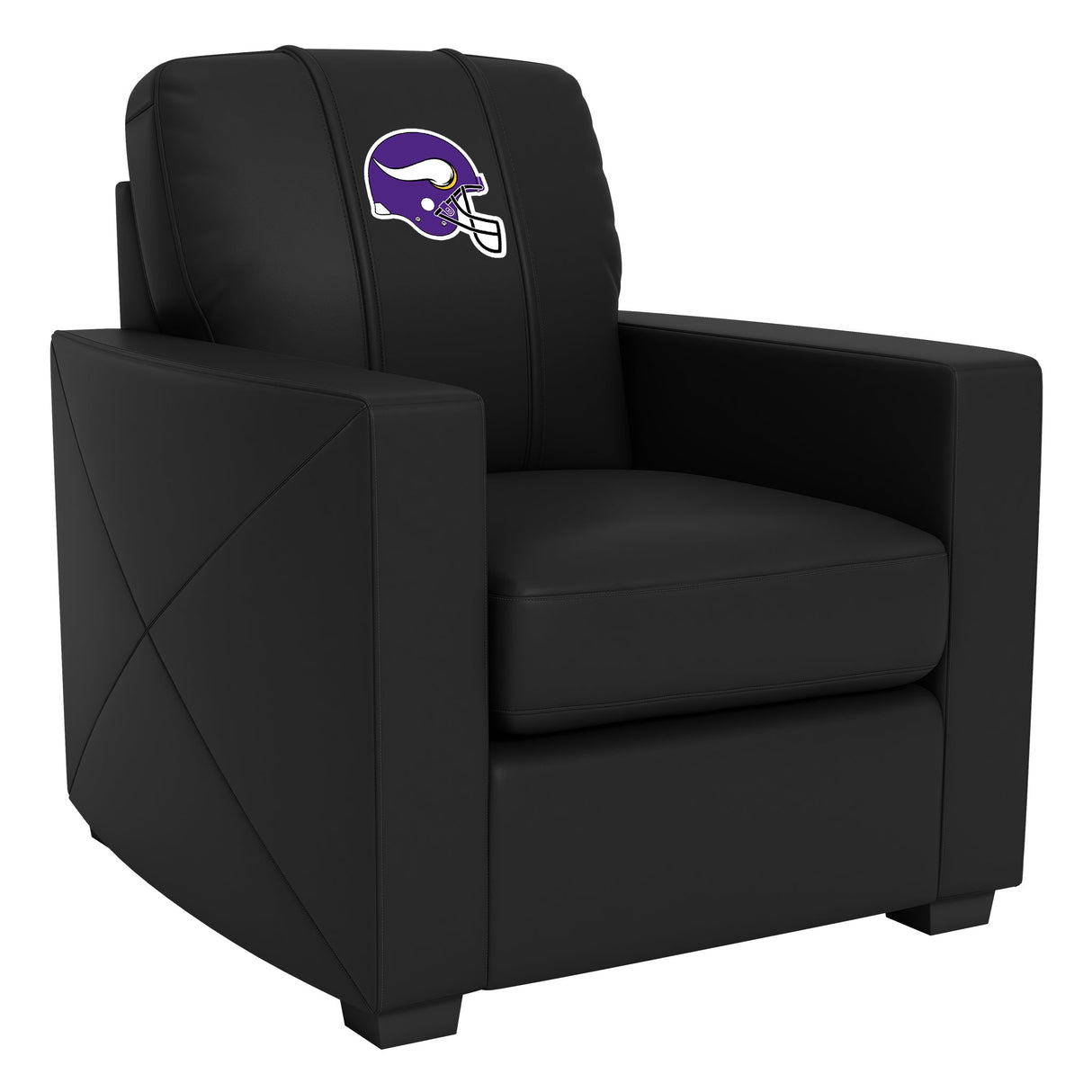 Silver Club Chair with Minnesota Vikings Helmet Logo