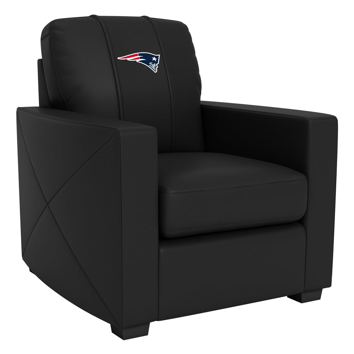 Silver Club Chair with New England Patriots Primary Logo