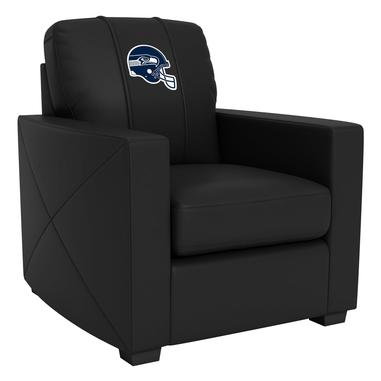 Silver Club Chair with Seattle Seahawks Helmet Logo