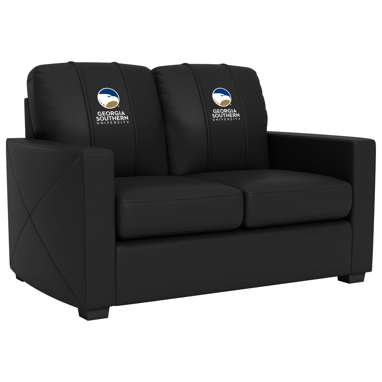 Silver Loveseat with Georgia Southern University Logo