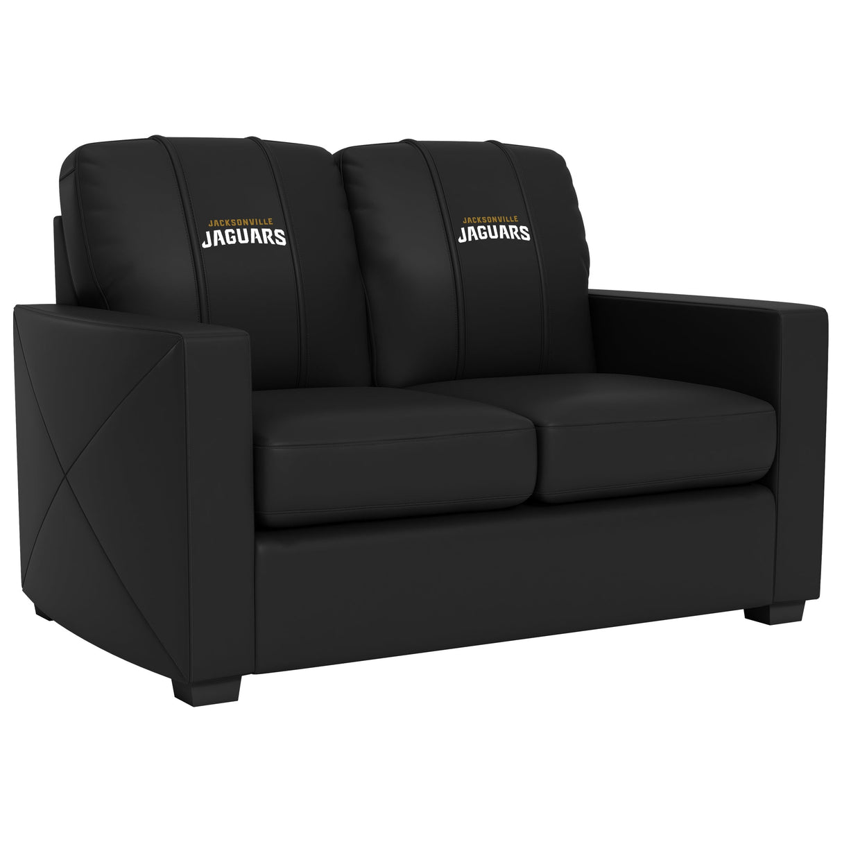 Silver Loveseat with Jacksonville Jaguars Secondary Logo