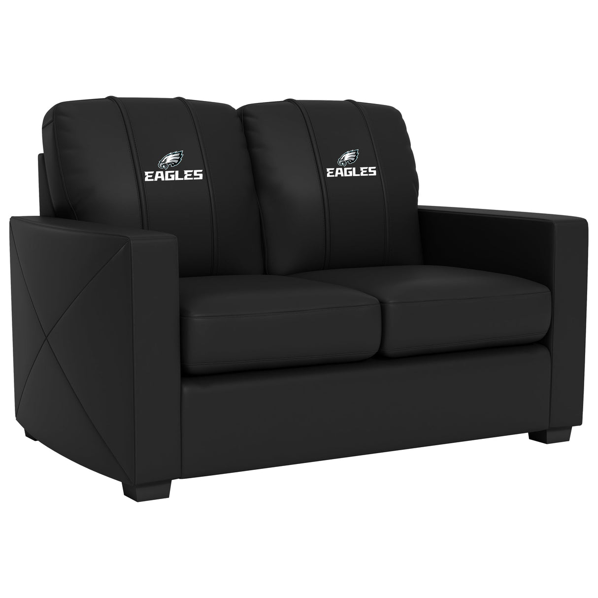 Silver Loveseat with Philadelphia Eagles Secondary Logo