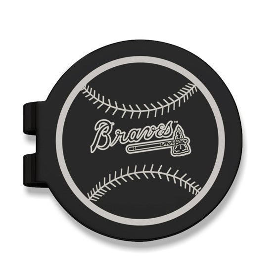 Atlanta Braves MLB Stainless Steel Black Prevail Engraved Money Clip