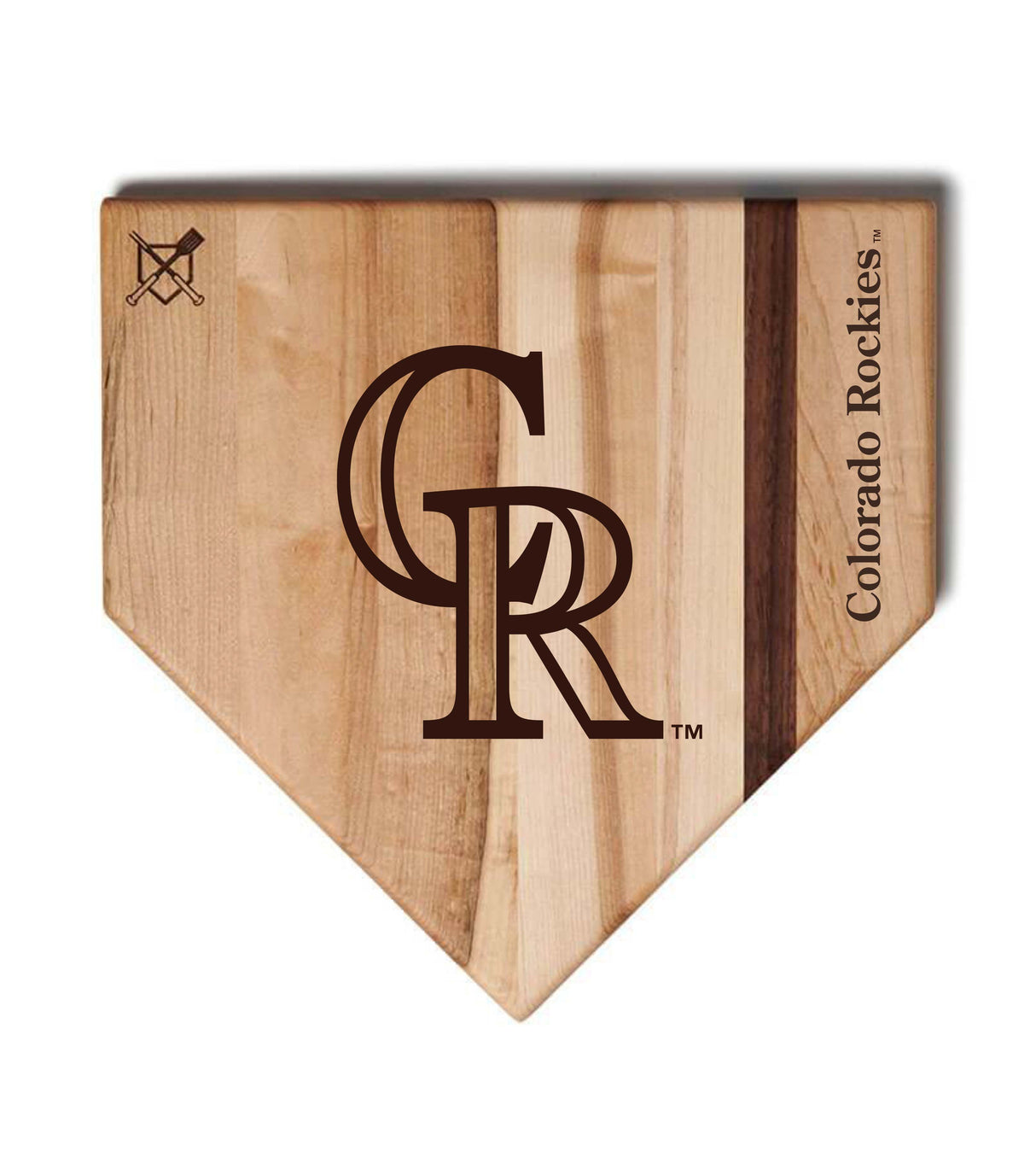 Colorado Rockies Home Plate Cutting Boards | Multiple Sizes | Multiple Designs