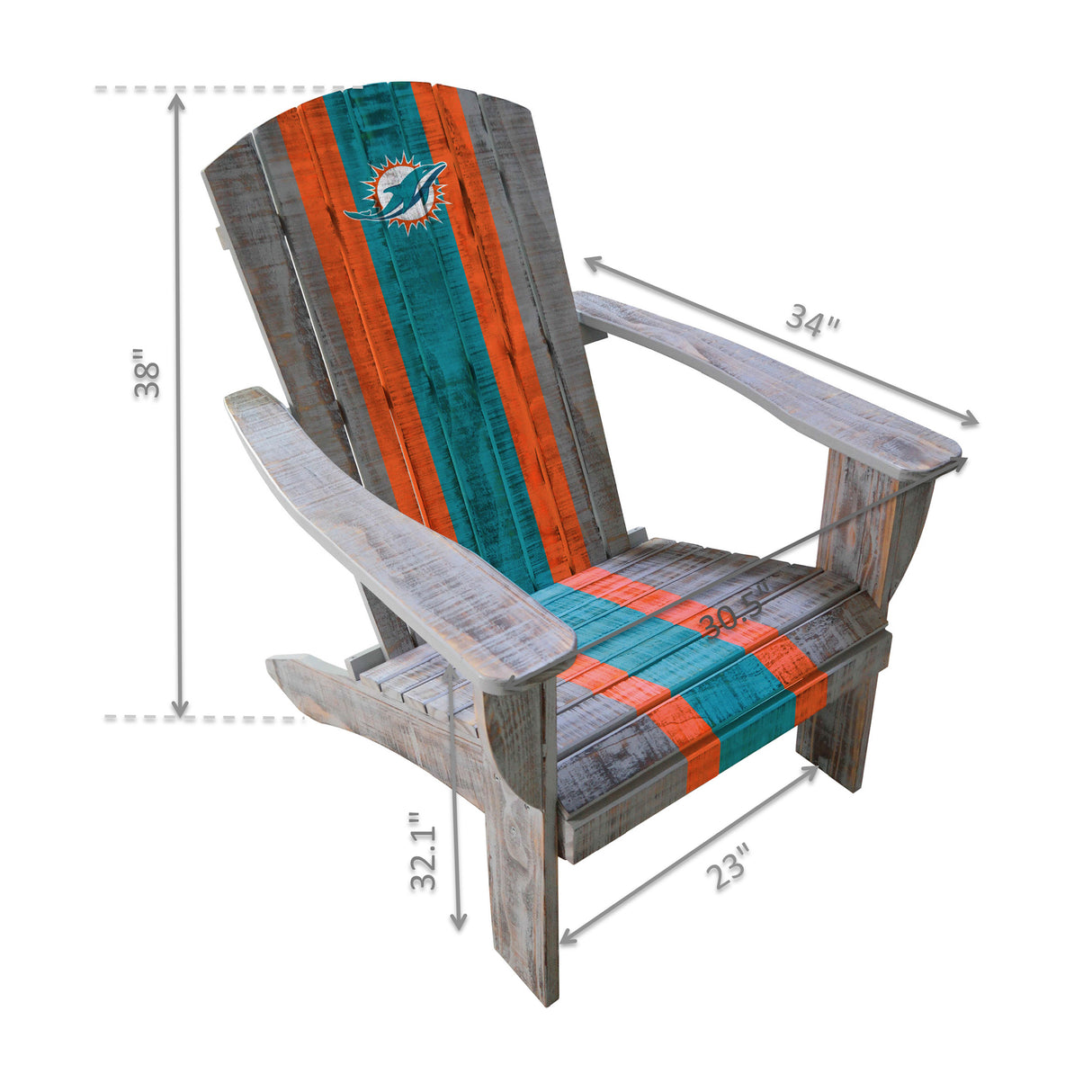 Miami Dolphins Wooden Adirondack Chair