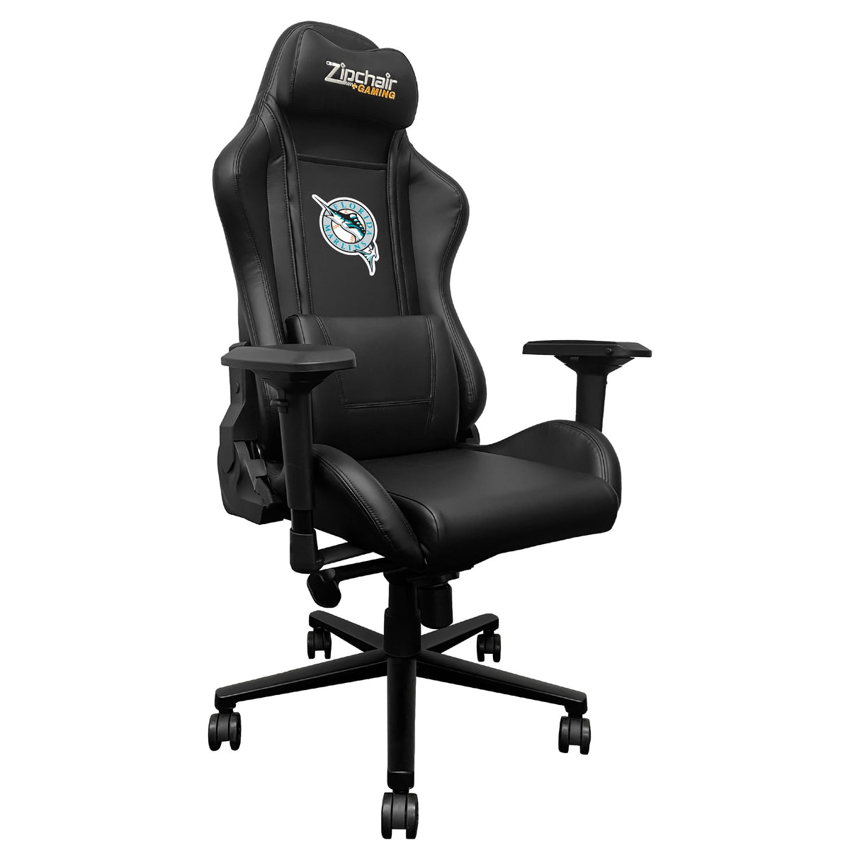 Xpression Pro Gaming Chair with Florida Marlins Cooperstown Primary Logo
