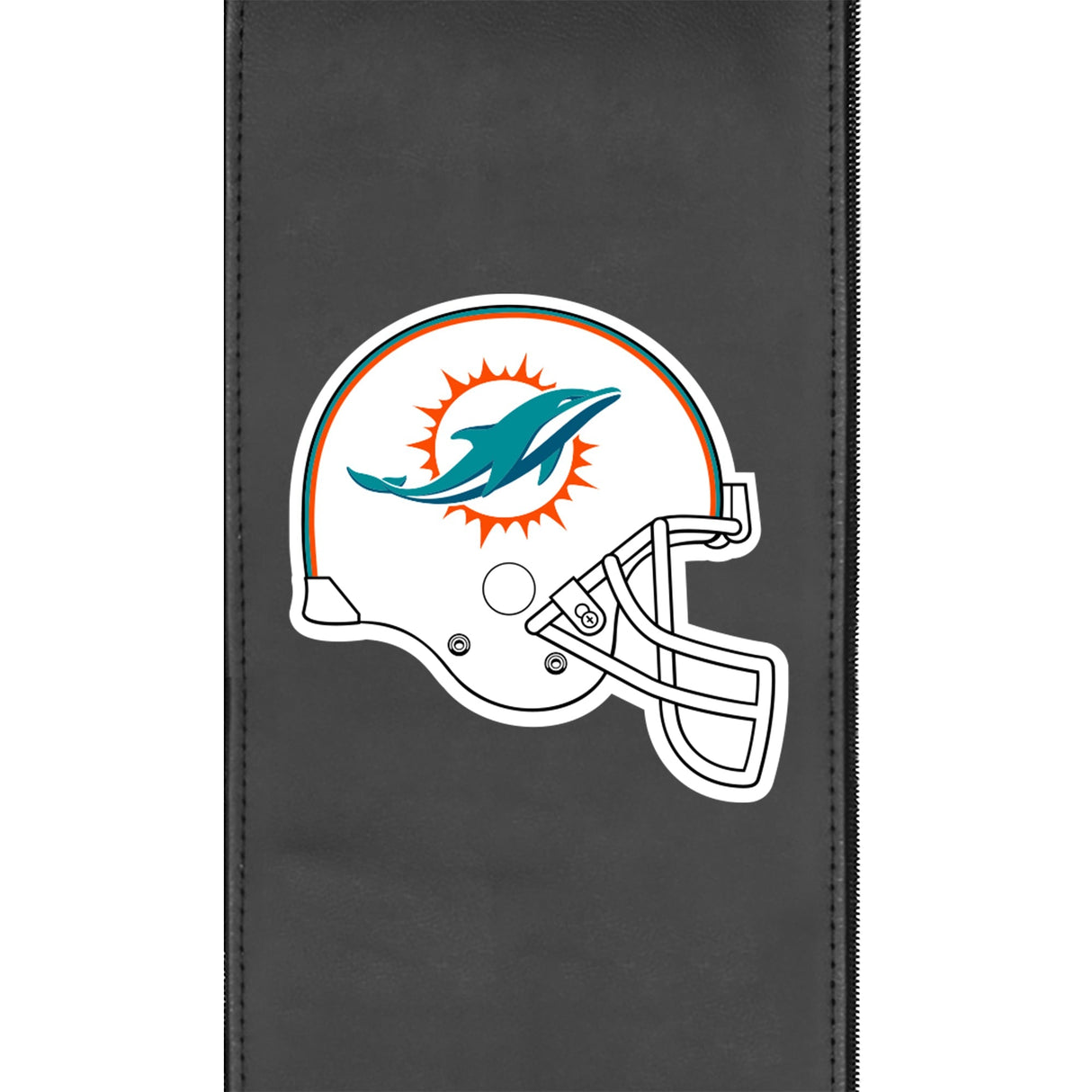 Silver Sofa with Miami Dolphins Helmet Logo