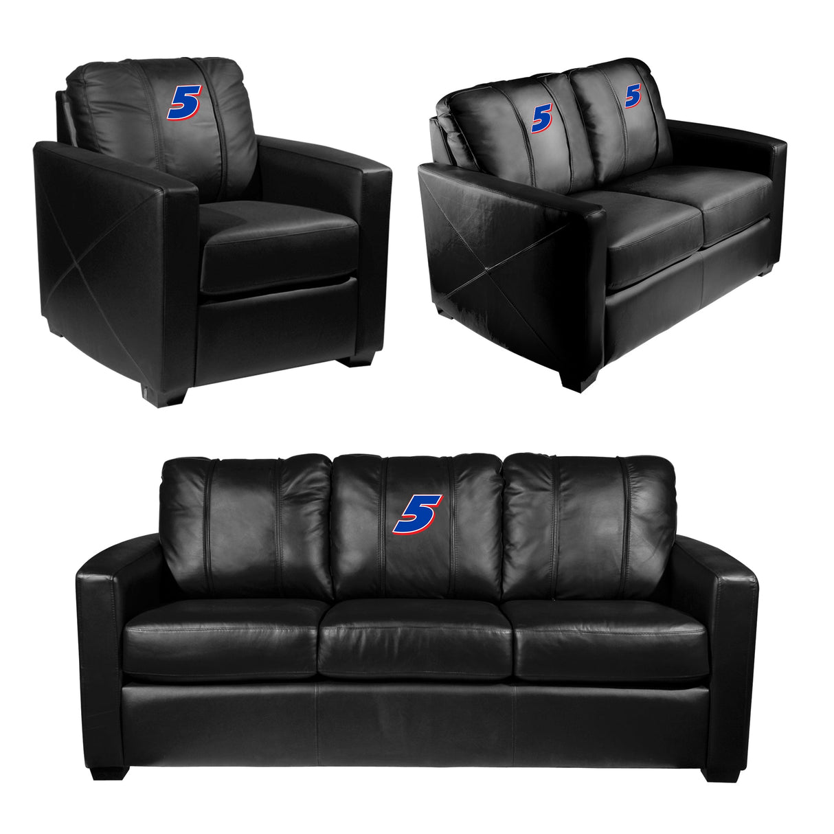 Silver Loveseat with Kyle Larson #5 Blue Logo