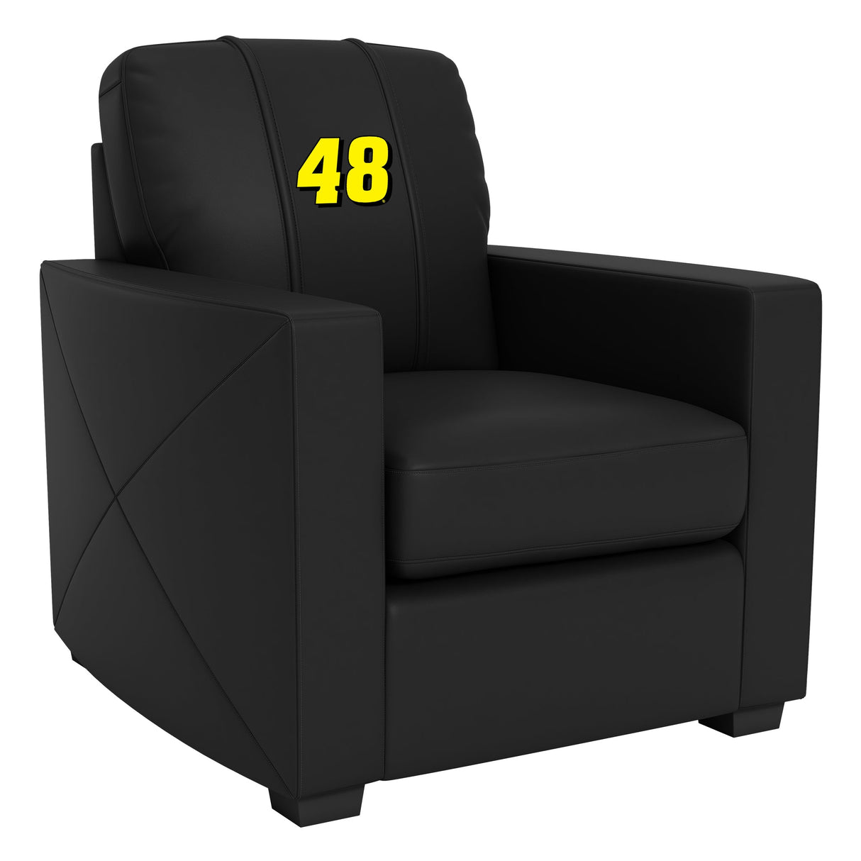 Silver Club Chair with Jimmie Johnson #48 Primary Logo