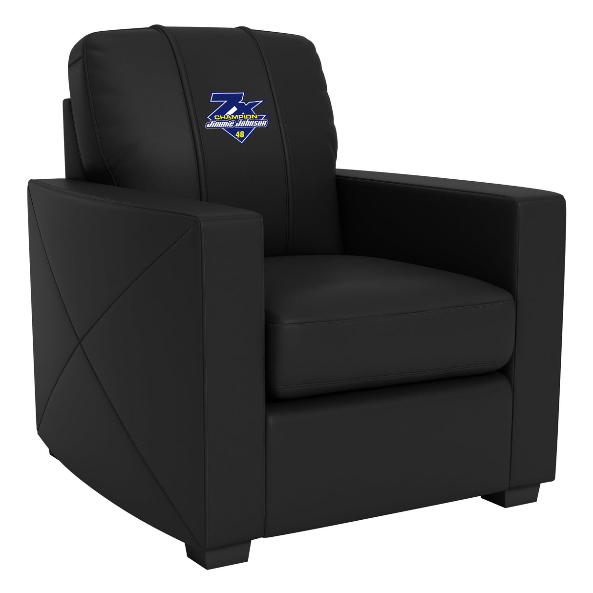 Silver Club Chair with Jimmie Johnson 7 Time Champion Logo