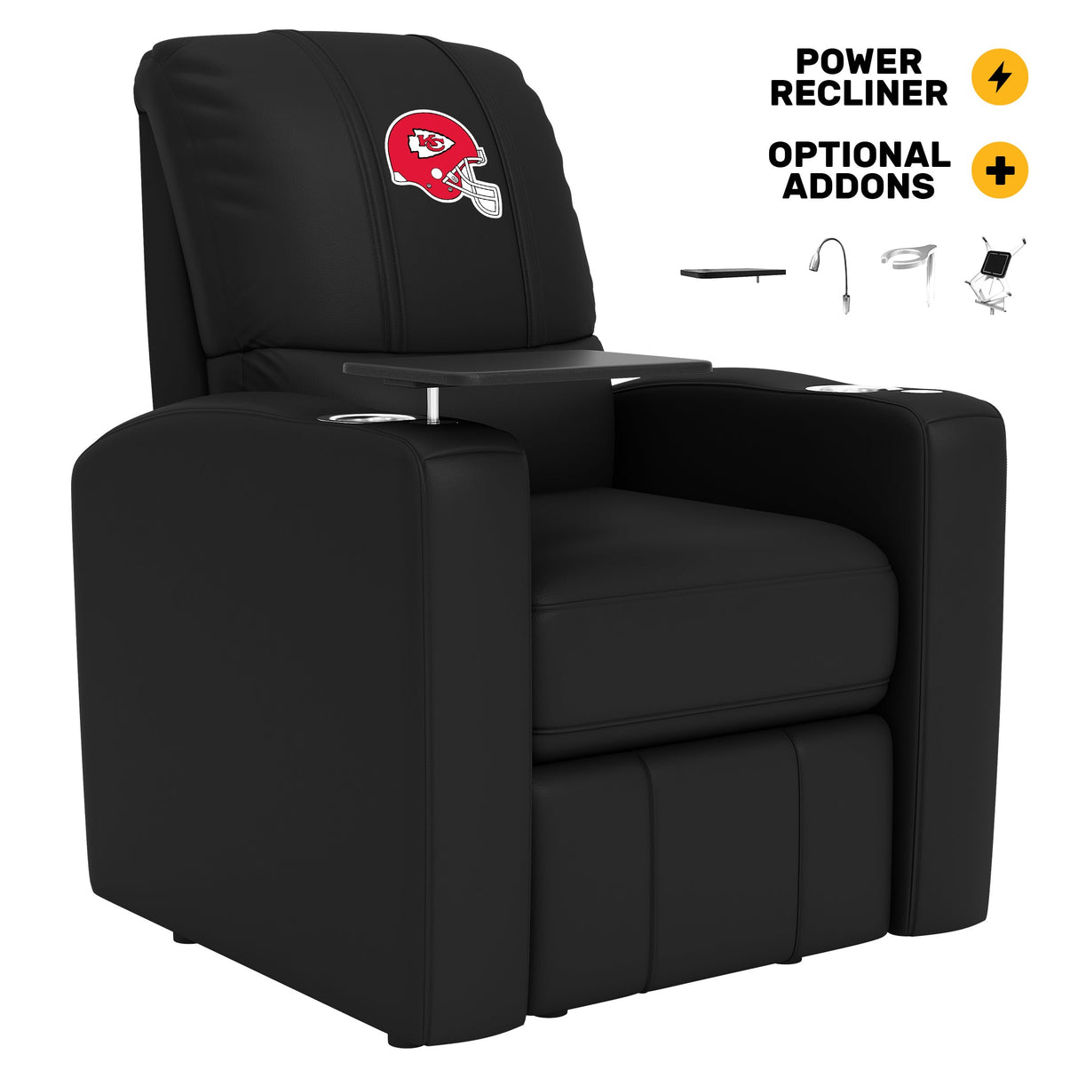 Stealth Power Plus Recliner with Kansas City Chiefs Helmet Logo