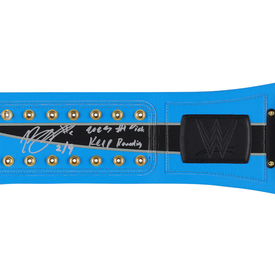 Bryce Young Carolina Panthers Autographed WWE Legacy Title Belt with 2023 #1 Pick and Keep Pounding Inscriptions - Limited Edition of 9
