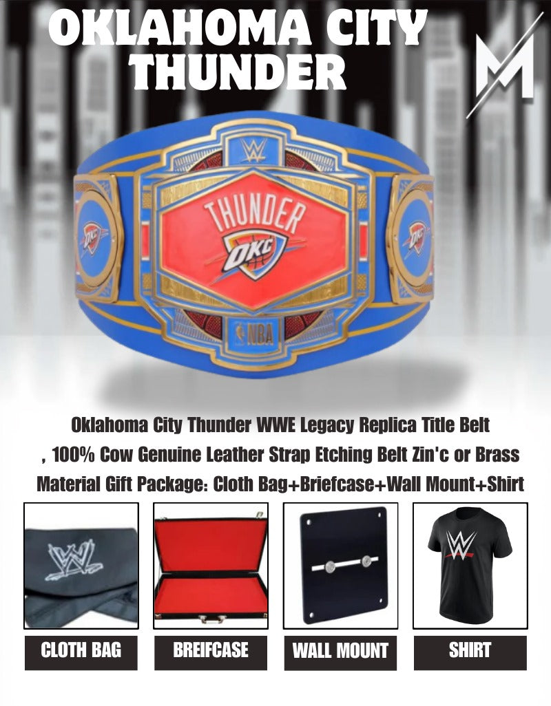 Oklahoma City Thunder WWE Legacy Replica Title Belt