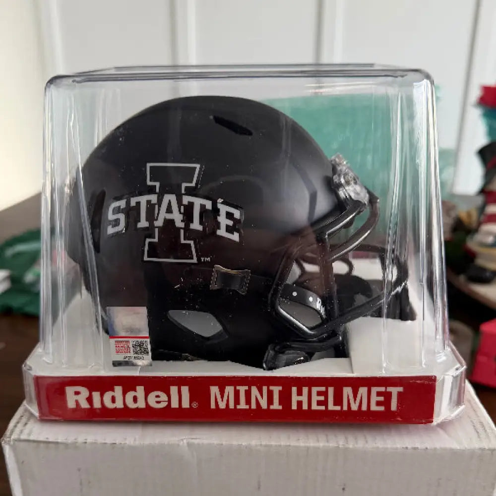 Iowa State Cyclones NCAA Mini Speed Football Helmet Satin Black - NCAA