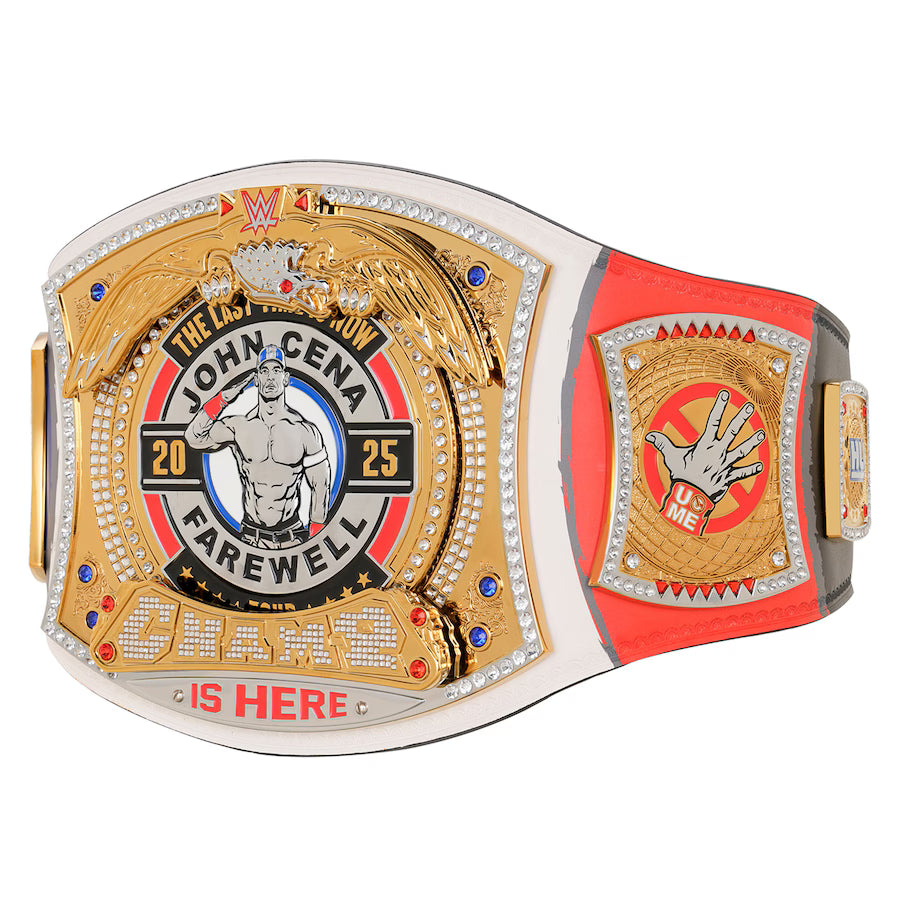 John Cena Farewell Tour 2025 Paris Spinner Championship Replica Title Belt
