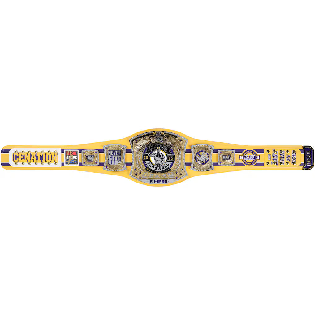 John Cena WWE Autographed Farewell Tour 2025 Bakersfield Replica Title Belt - Limited Edition of 25