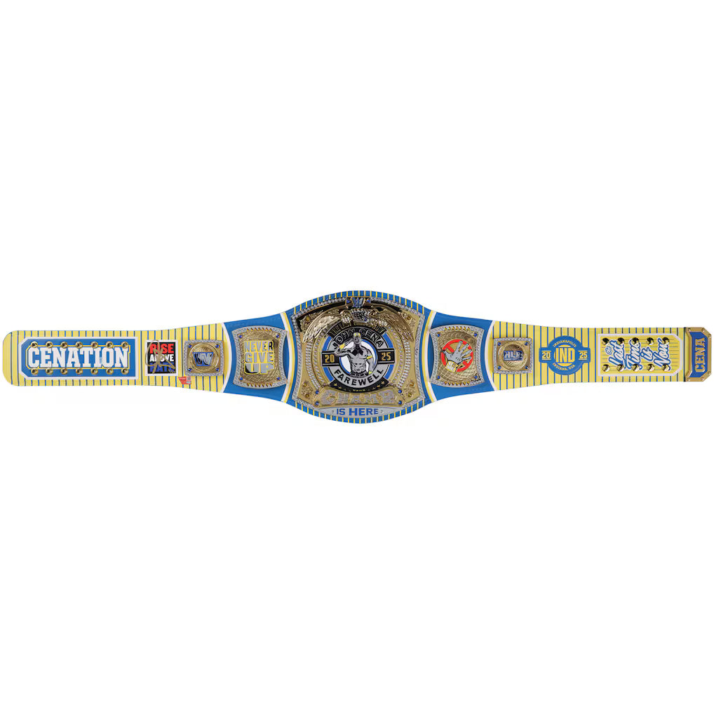 John Cena WWE Autographed Farewell Tour 2025 WrestlePalooza Indianapolis Replica Title Belt - Limited Edition of 25