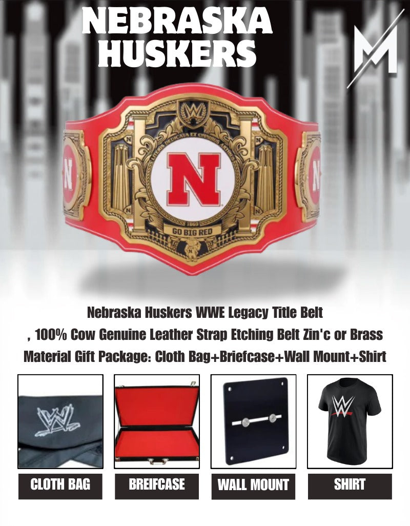 Nebraska Huskers WWE Legacy Title Belt