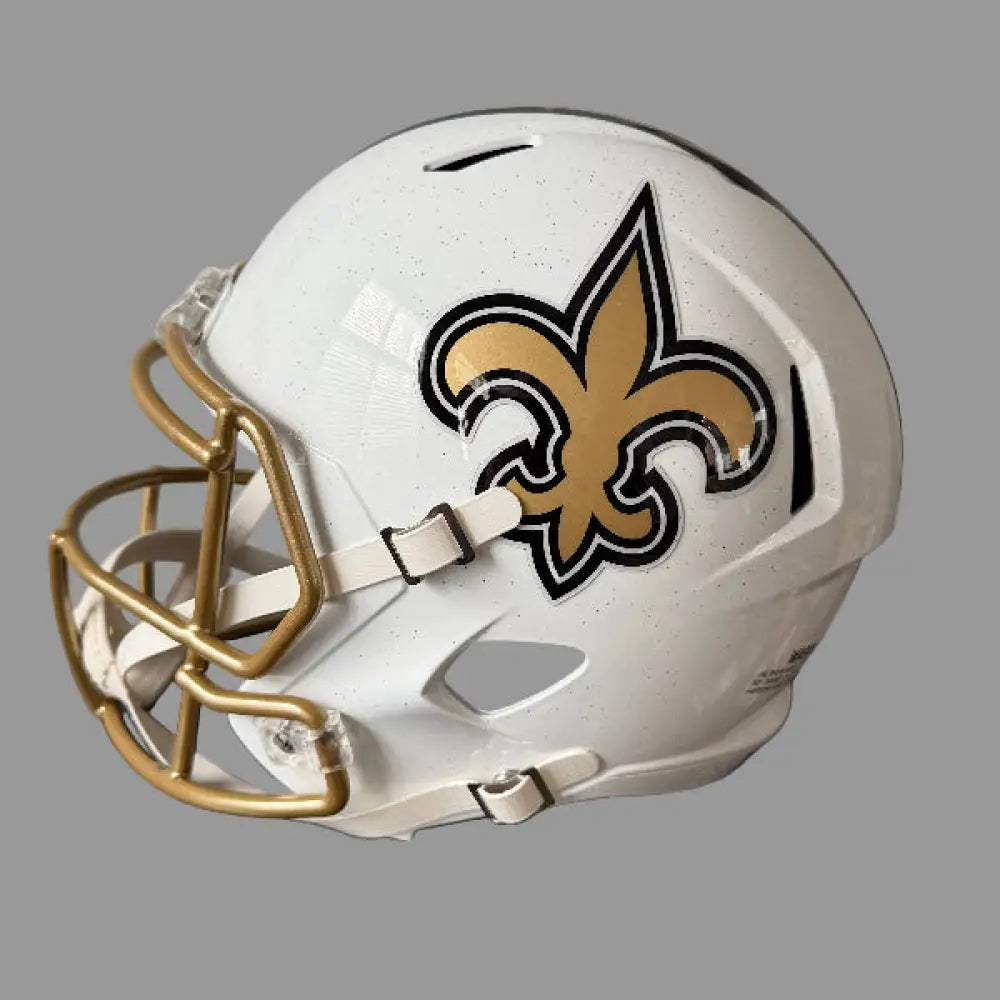New Orleans Saints Full Size Speed Replica Football Helmet 2025 Alternate On-Field - NFL