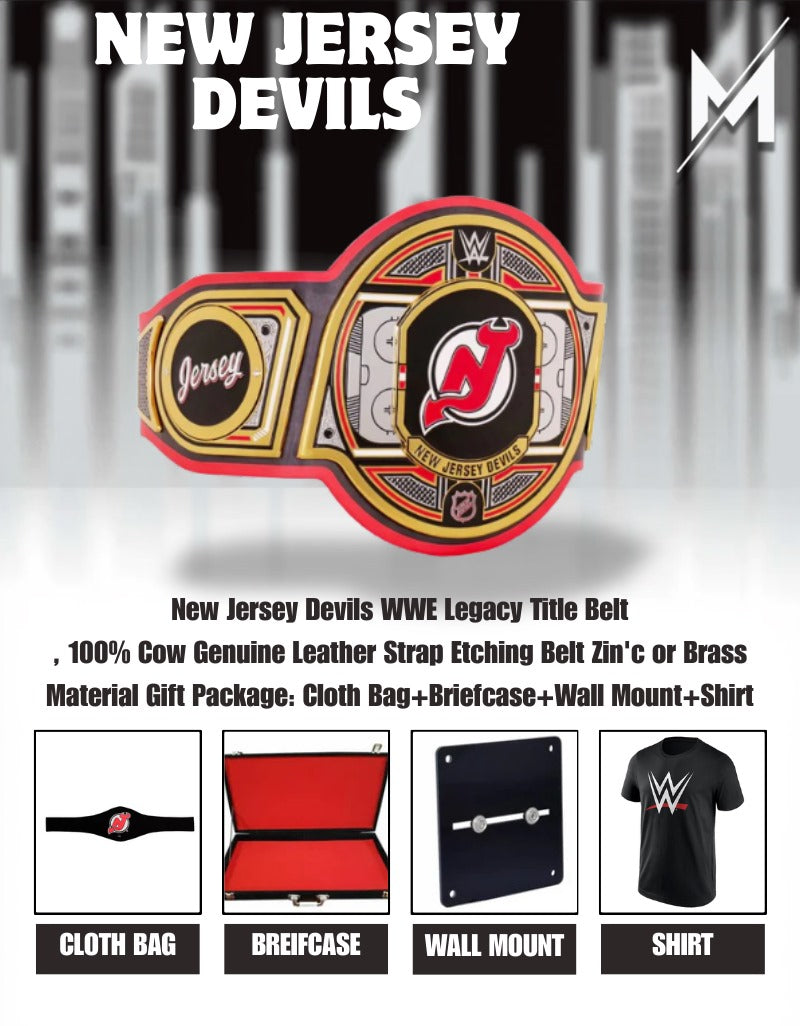 New Jersey Devils WWE Legacy Title Belt