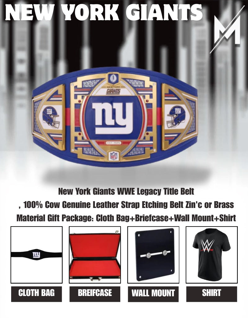 New York Giants WWE Legacy Title Belt