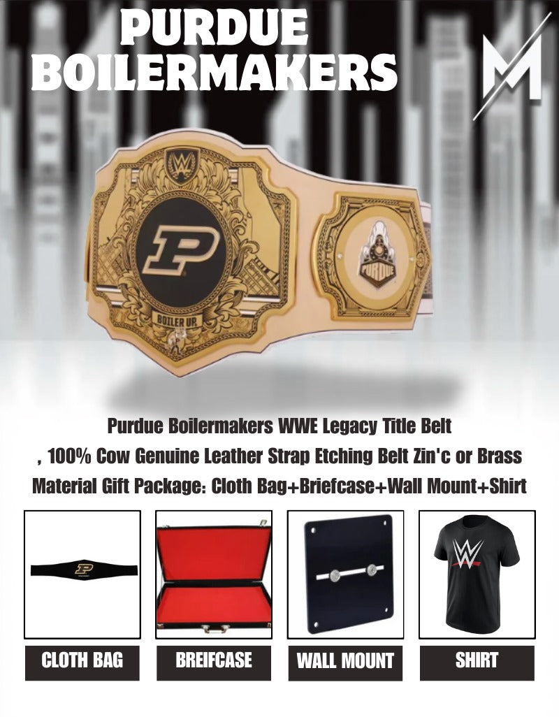 Purdue Boilermakers WWE Legacy Title Belt