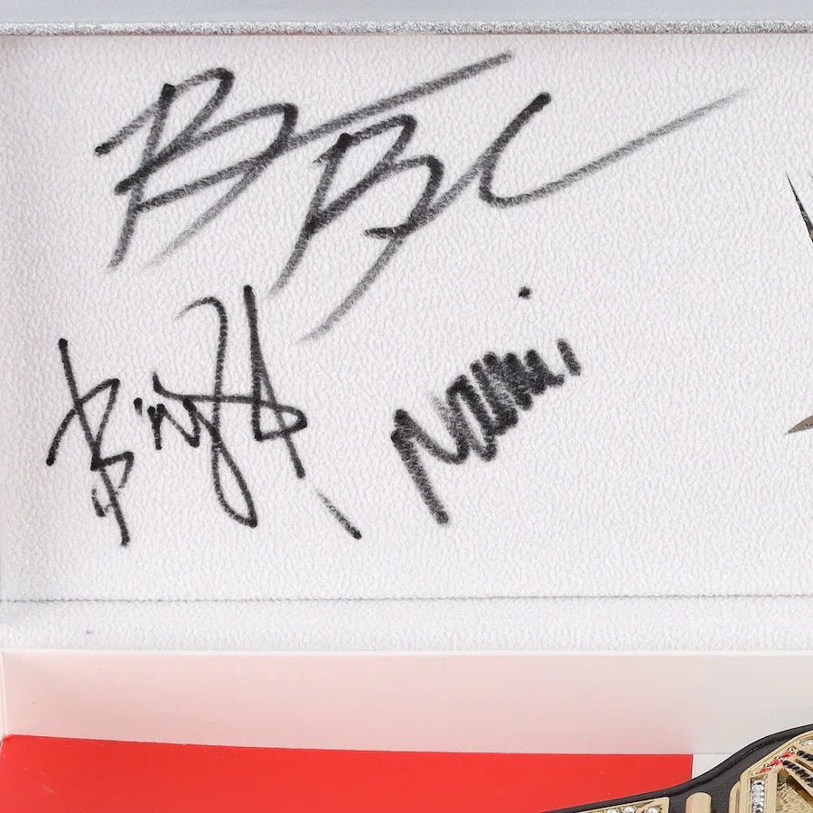 Rhea Ripley, Bianca Belair, IYO SKY, Bayley & Naomi WWE Autographed 2025 Survivor Series Mini Title Belt - Limited Edition of 25