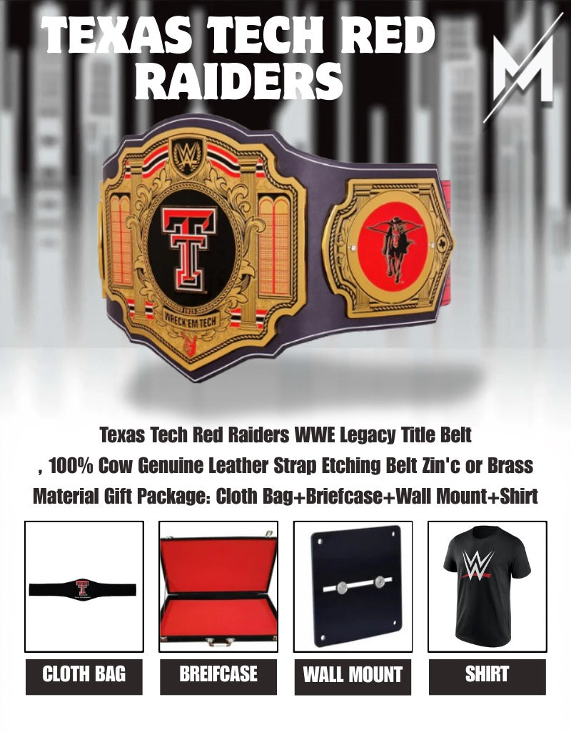 Texas Tech Red Raiders WWE Legacy Title Belt