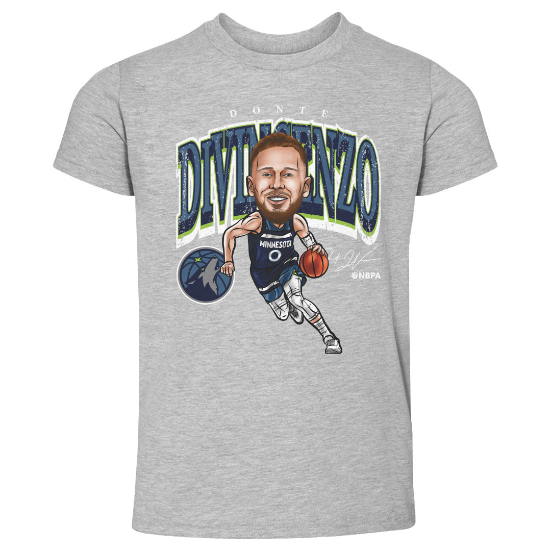 Donte DiVincenzo Minnesota Timberwolves Cartoon NBA WHT