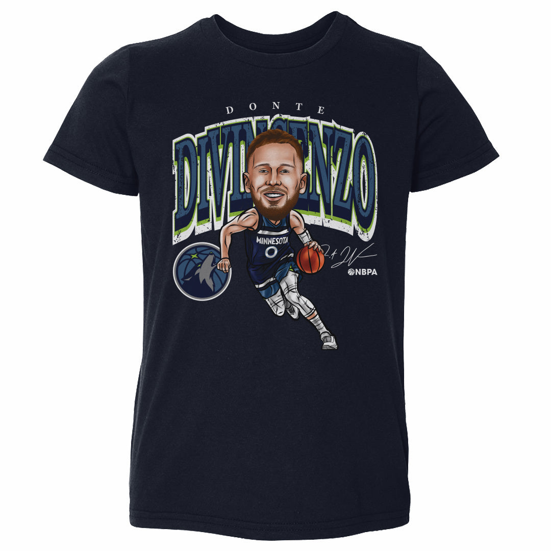 Donte DiVincenzo Minnesota Timberwolves Cartoon NBA WHT