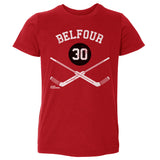 Ed Belfour Chicago 30 Goalie Sticks WHT