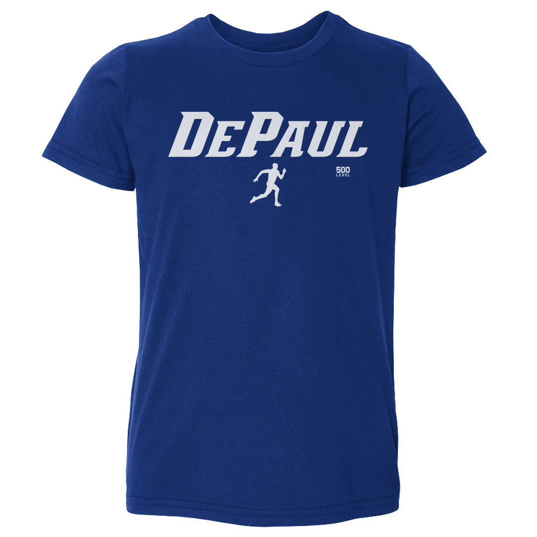 DePaul Blue Demons Track & Field Minimalist WHT