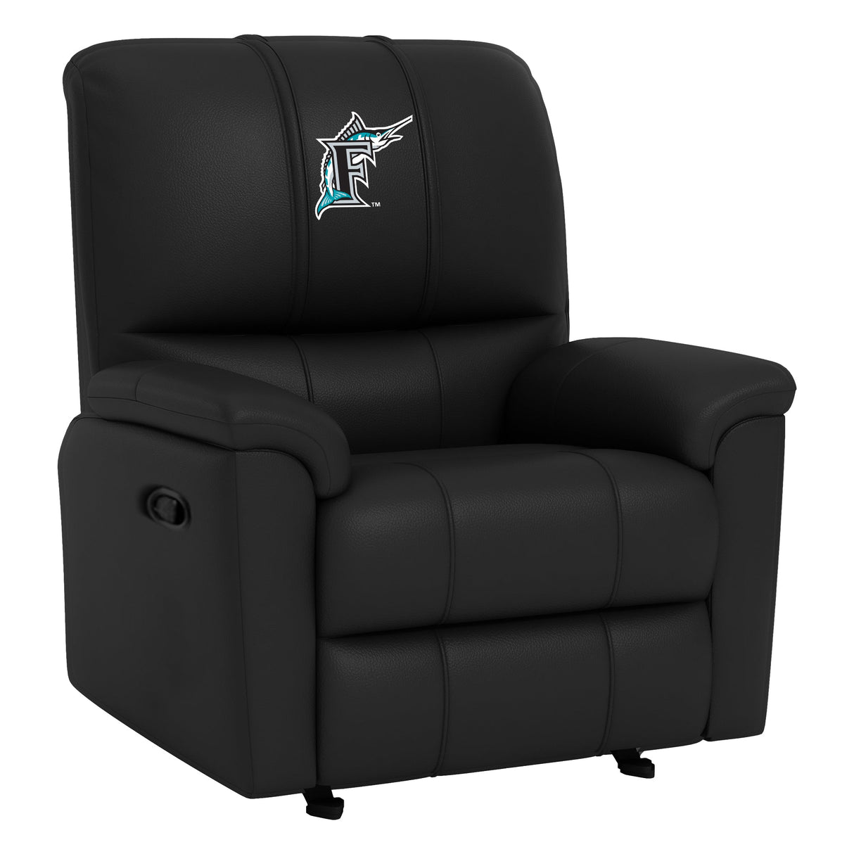 Rocker Recliner with Florida Marlins Cooperstown Secondary