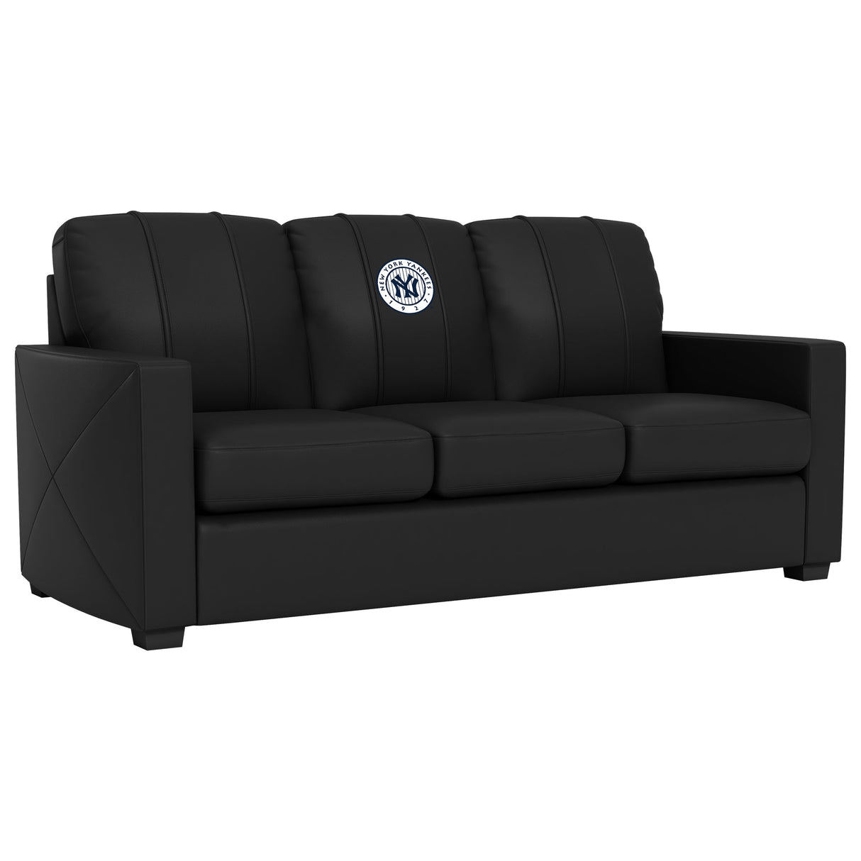 Silver Sofa with New York Yankees Cooperstown