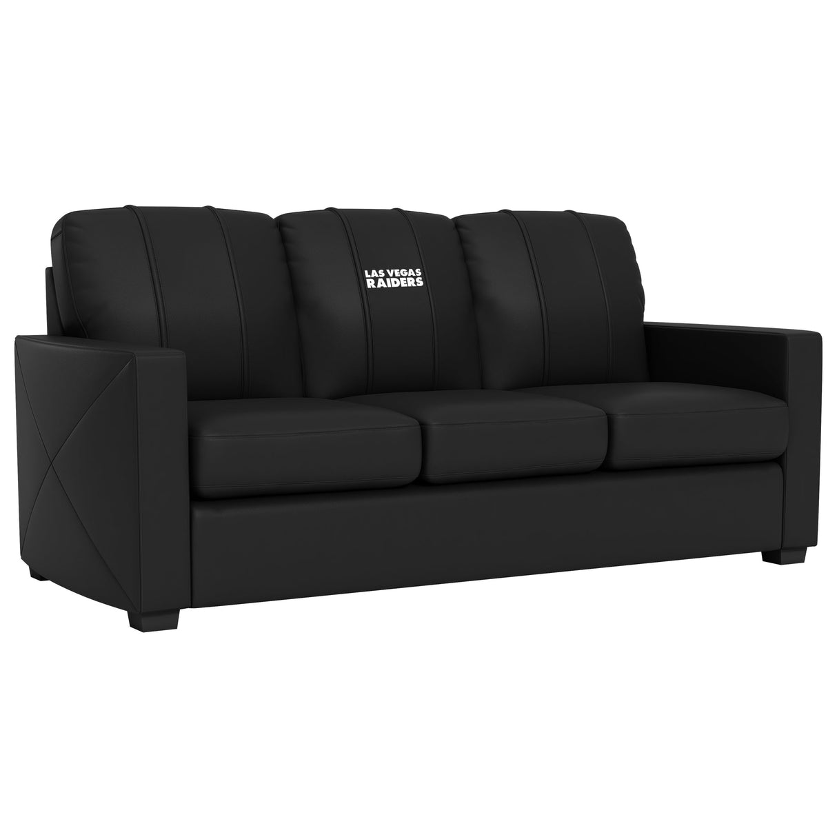 Silver Sofa with  Las Vegas Raiders Secondary Logo