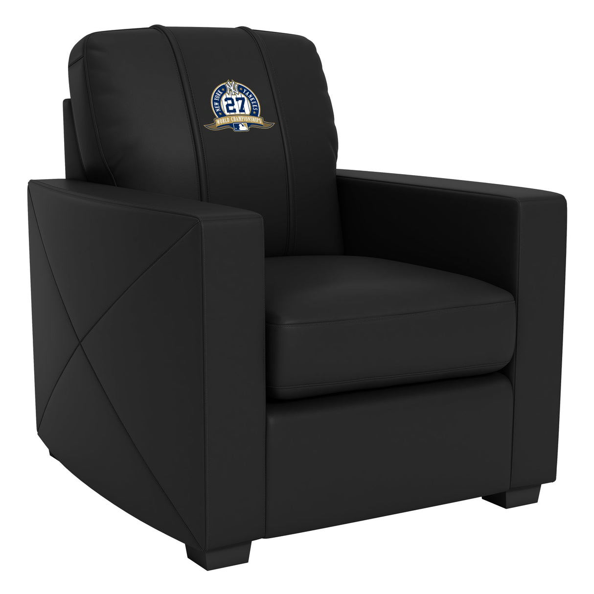 Silver Club Chair with New York Yankees 27th Champ