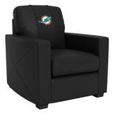 Silver Club Chair with  Miami Dolphins Primary Logo