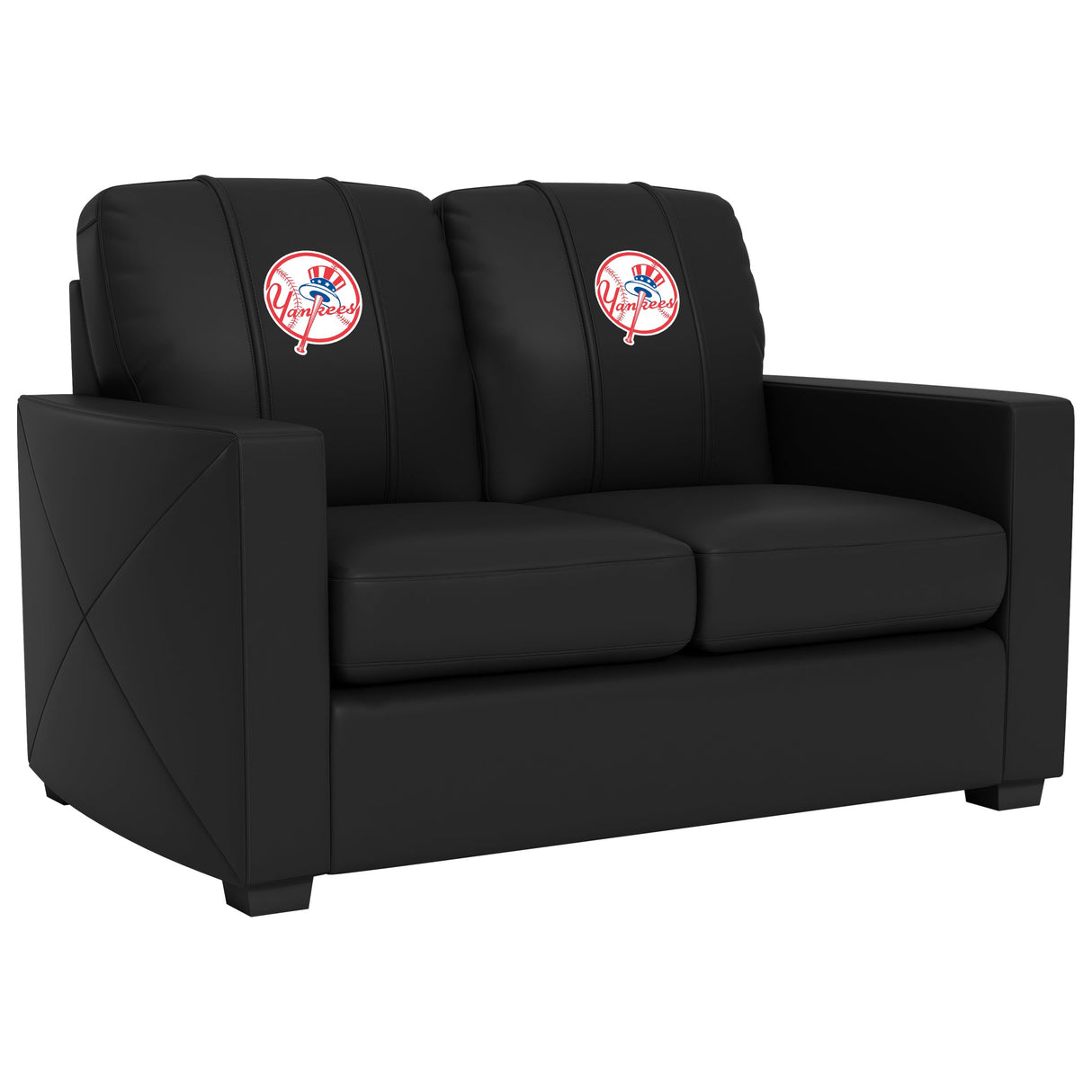 Silver Loveseat with New York Yankees Secondary