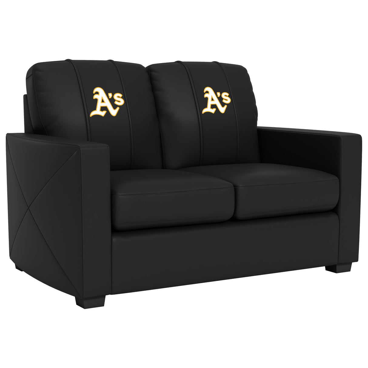 Silver Loveseat with Oakland Athletics Secondary