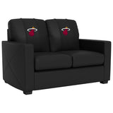 Silver Loveseat Miami Heat Logo