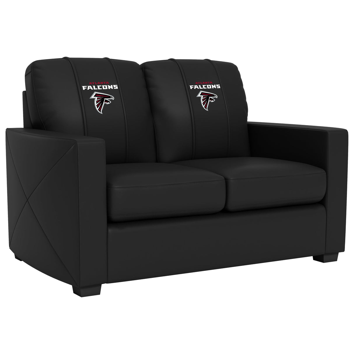 Silver Loveseat with Atlanta Falcons Secondary Logo