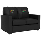 Silver Loveseat with Minnesota Wild Logo