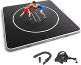 Inflatable Wrestling Mat, 10ft/ 13ft/ 16.5ft Jiu Jitsu Mats, PVC Landing Training Mat Foldable for Home Gym BJJ, MMA, Martial Art, Boxing, Grappling and Judo
