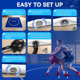 Inflatable Wrestling Mat, 10ft/ 13ft/ 16.5ft Jiu Jitsu Mats, PVC Landing Training Mat Foldable for Home Gym BJJ, MMA, Martial Art, Boxing, Grappling and Judo