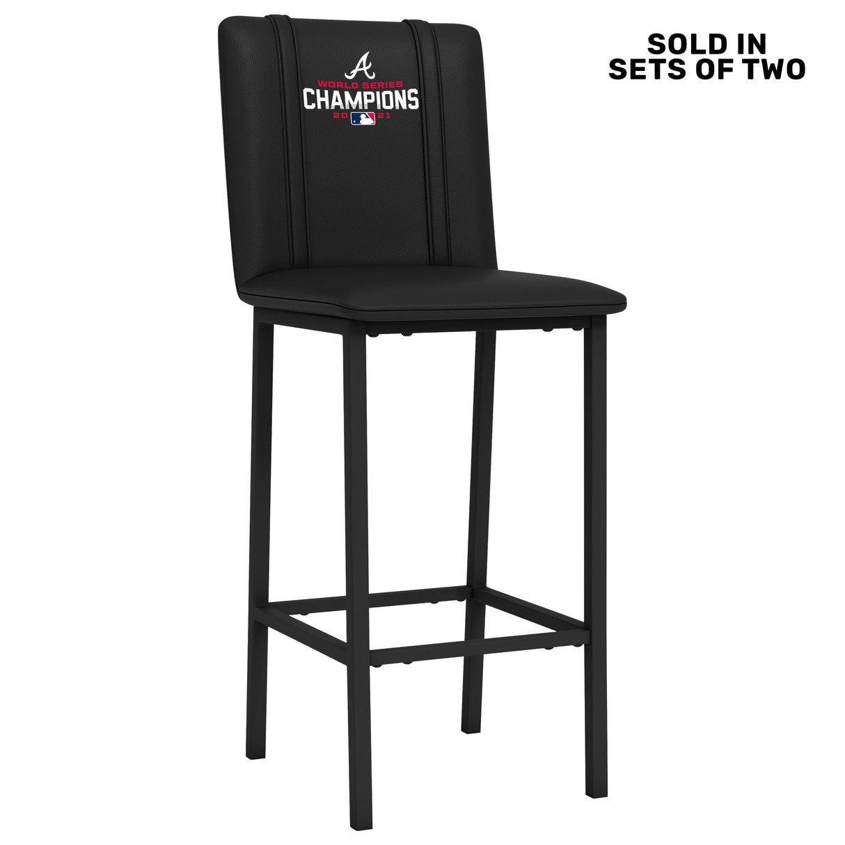 Bar Stool 500 with Atlanta Braves 2021 World Champions Logo Set of 2