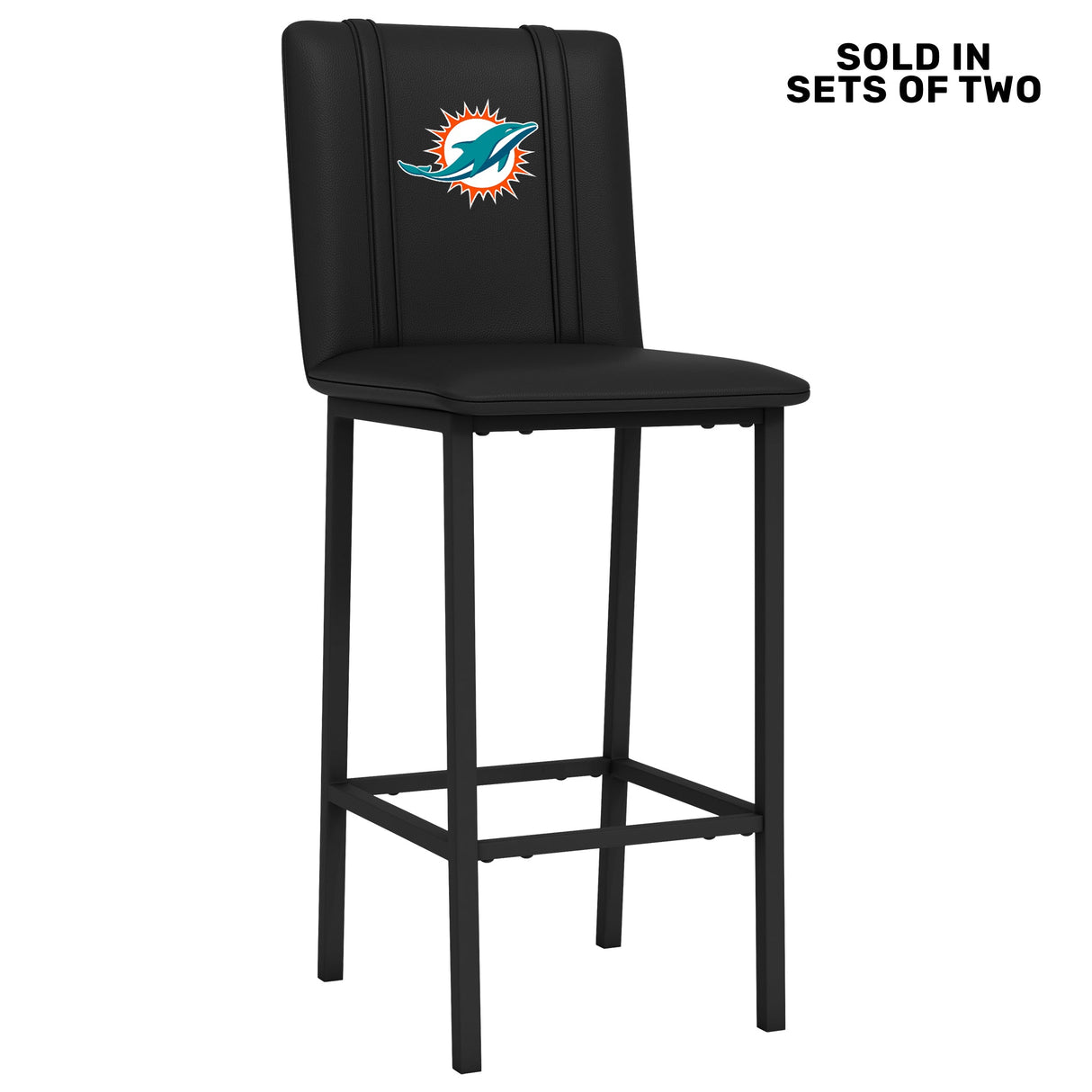 Bar Stool 500 with Miami Dolphins Primary Logo Set of 2