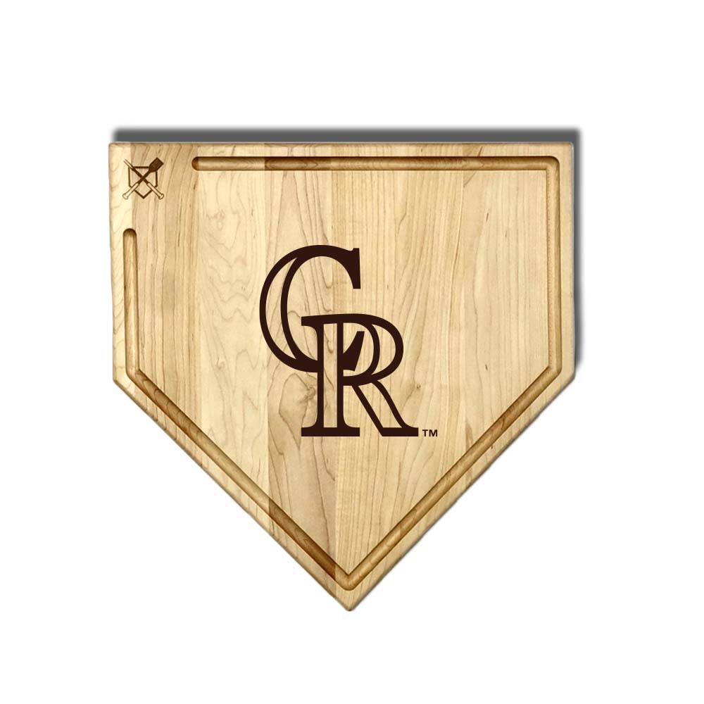 Colorado Rockies Home Plate Cutting Boards | Multiple Sizes | Multiple Designs