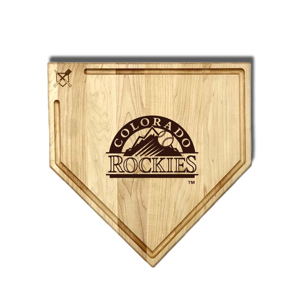 Colorado Rockies Home Plate Cutting Boards | Multiple Sizes | Multiple Designs